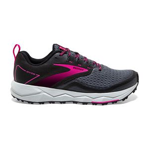 Brooks Divide 2 Trail Running Shoes - Womens, Black/Pink/White | IE-PDG704358